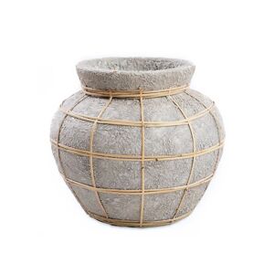 Bazar Bizar Vase en terre cuite gris naturel H23