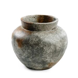 Bazar Bizar Vase en terre cuite antique gris H23