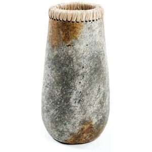 Bazar Bizar Vase en terre cuite antique gris H31