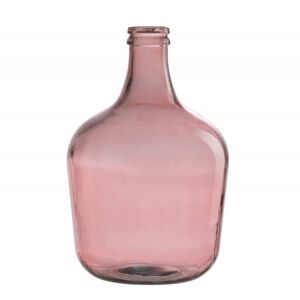 LANADECO Vase dame jeanne en verre rose 28x28x42 cm - Publicité