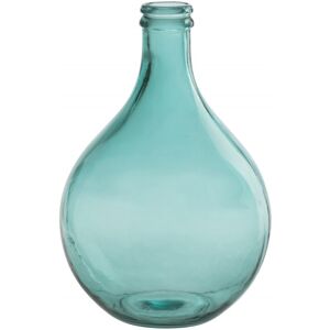 LANADECO Vase dame jeanne en verre azur 27x27x43 cm - Publicité