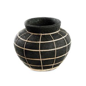 Bazar Bizar Vase en terre cuite noire naturel H23