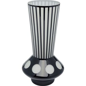 Kare Design Vase en verre noir et blanc H40