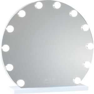 Flamingueo Miroir Maquillage Lumineux 12 LED 3 Modes 50x48x12cm Blanc