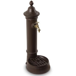 Decoration dAutrefois Fontaine de Jardin Aluminium Marron 26x32x72cm Marron 29x74x25cm