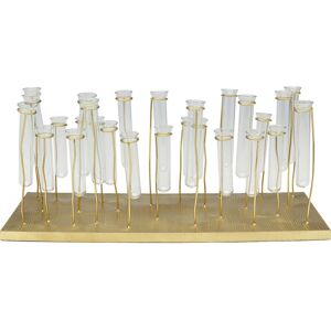 Kare Design Vase tubes a essai en verre et acier dore