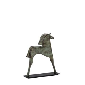 MOYCOR Figurine decorative cheval en aluminium bicolore L 40 cm