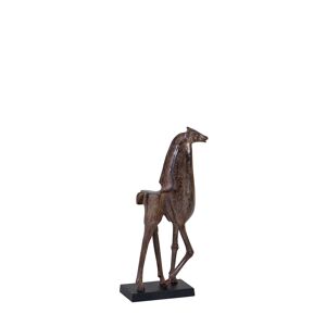 MOYCOR Figurine decorative cheval en aluminium noir L 44 cm