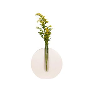 Junny Vase, soliflore en béton coloré beige. Pièce unique - Publicité