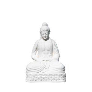 Wanda Collection Statue jardin bouddha assis fibre de verre position chakra 150cm blanc
