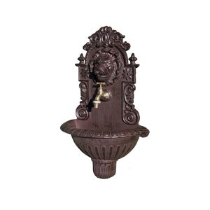 CHEMIN DE CAMPAGNE Fontaine murale en metal marron 37 x 15 x 60 cm Marron 37x60x15cm