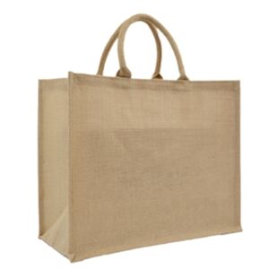 Sac jute naturel 42+19x35cm - Publicité