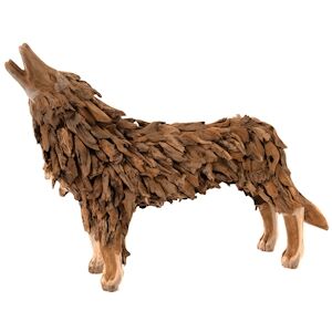 Loup en   -  Marron Autre Bois Amadeus 135x40 cm - Publicité