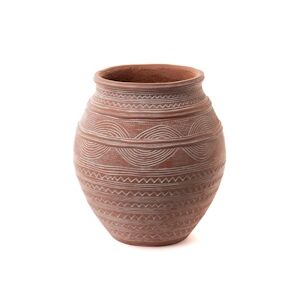 AMADEUS Vase Casablanca 35 cm - Marron Rond Pierre Amadeus 32x32 cm