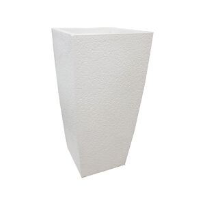 ARTICIMENTOS Vase en béton peint blanc - 33x33x61cm