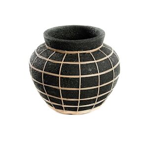 Bazar Bizar - Vase - Belly - Noir Naturel - L