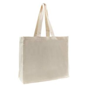 Sac coton brut 42+19x35 cm - Vendu par 150 - Publicité