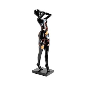 AMADEUS Statue femme Anjali hauteur 40 cm - Noir Autre Résine Amadeus 13.5x8.5 cm