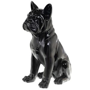 Bulldog Yuki assis Loft noir 82 cm -  Autre Résine Amadeus 34x52 cm - Publicité