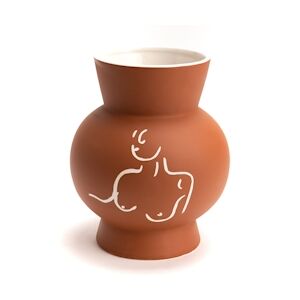 AMADEUS Vase terracotta femme buste - Marron Rond Céramique Amadeus
