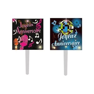 MONDO DECO Decoration Joyeux Anniversaire Disco clignotant Plastique Lumineux Coloris Aléatoires Hauteur : 3,3 cm x 200 Mondo Déco