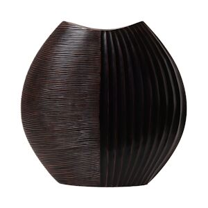 AMADEUS Vase Congo 40 cm - Marron Rond Résine Amadeus 40x12 cm