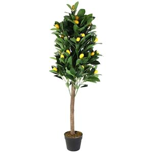 THE HOME DECO FACTORY Citronnier artificiel en pot 120 cm