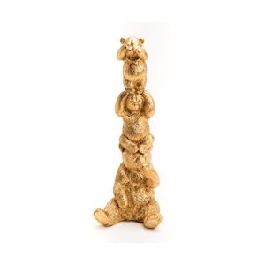 AMADEUS Totem ours dorés - Autre Résine Amadeus 8x8 cm