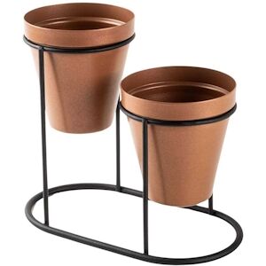 Cache-pots en metal 2 pots Decorative cuivre Hanah Home