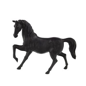 AMADEUS Cheval au trot déco noir - Autre Résine Amadeus 46.5x16 cm
