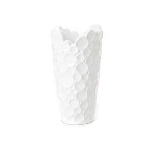 Vase Vésuvio 59 cm blanc - Résine Lou De Castellane 32x32 cm