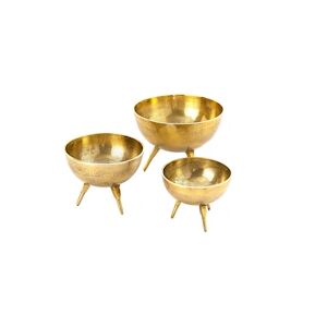 AMADEUS Ensemble de 3 coupes sur trépied Gold - Or Aluminium Amadeus 37x37 cm