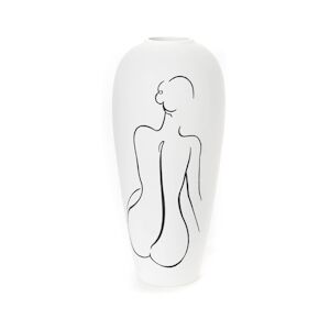 AMADEUS Vase femme blanc mate - Résine Amadeus 34x34 cm