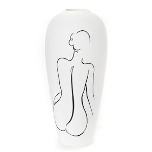Vase femme blanc mate -   Résine Amadeus 34x34 cm - Publicité