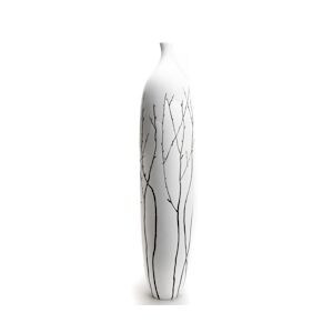 AMADEUS Vase Natura 103 cm - Blanc Rond Résine Amadeus 23.5x23.5 cm