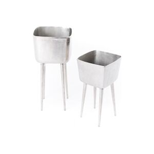 Duo de portes plantes argent -   Aluminium Amadeus 33x33 cm - Publicité