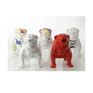 AMADEUS Bulldog usa Trash blanc - Résine Amadeus 90x45 cm