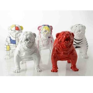 Bulldog usa Trash blanc -   Résine Amadeus 90x45 cm - Publicité