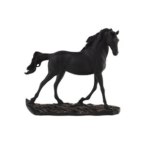 AMADEUS Cheval en marche noir 29 cm - Autre Résine Amadeus 26x9 cm