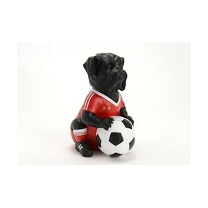 AMADEUS Chien footballeur - Noir Résine Amadeus 18.5x24 cm