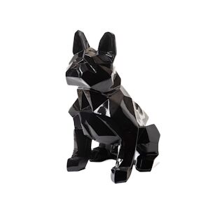 AMADEUS Bulldog en origami noir 75 cm - Autre Résine Amadeus 53x50 cm