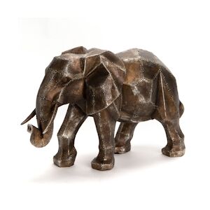 AMADEUS Eléphant déco Afrique - Cuivre Résine Amadeus 26x17 cm
