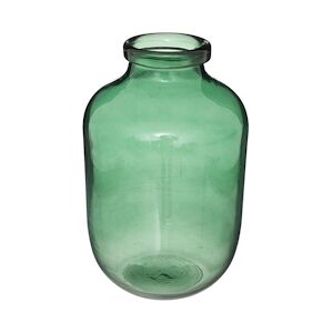 Atmosphera Vase esprit retour de brocante en Verre teinte Vert H 28 cm