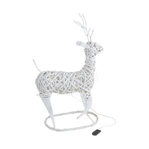 AUBRY GASPARD cerf lumineux osier 53 x 34 x 17 cm