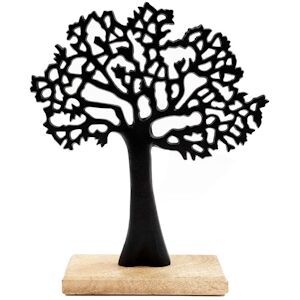 Arbre decoratif en aluminium noir et manguier Sil