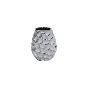 TABLE PASSION Vase Martel boule silver 16 cm - Argent Rond Céramique Table Passion 12.4x6.2 cm