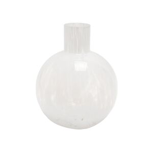 Vase Nomura blanc 17,5 cm - Rond Verre Lou De Castellane