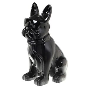 Bulldog cravate Loft noir 80 cm -  Autre Résine Amadeus 49x53 cm - Publicité