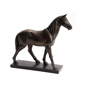 AMADEUS Cheval à poser bronze petit modèle - Marron Autre Résine Amadeus 29.3x9 cm