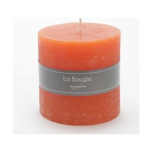 AMADEUS Bougie grand cylindre orange 10 X 10 cm x6 - Rond Cire Amadeus 10x10 cm